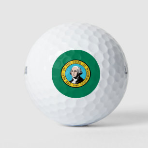 Wilson Golf Ball with flag of Washington State