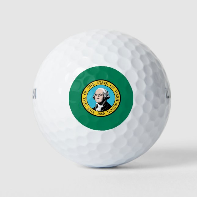 Wilson Golf Ball with flag of Washington State (Front)
