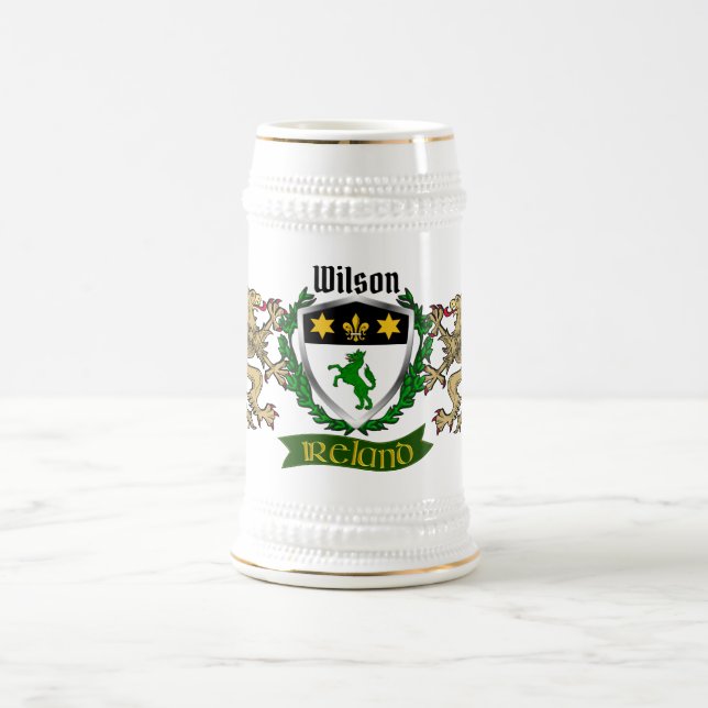 Wilson Irish Shield Beer Stein (Center)