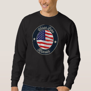 Wilson Lake Patriotic Kansas Souvenir Sweatshirt