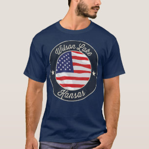 Wilson Lake - Patriotic Kansas Souvenir T-Shirt