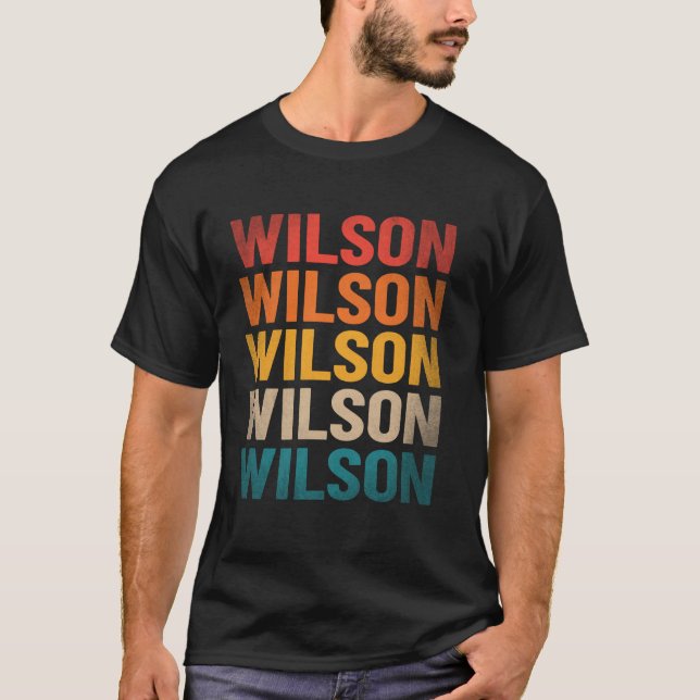 Wilson Last Name Shirt Vintage Wilson Name (Front)