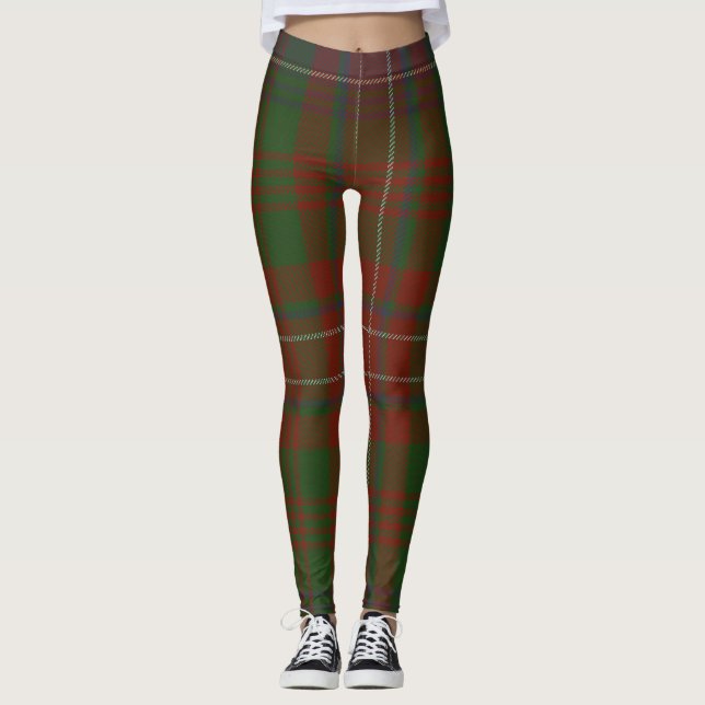 Wilson Tartan Clan Plaid Leggings (Front)