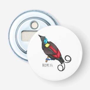 Wilson's bird-of-paradise bird cartoon bottle opener