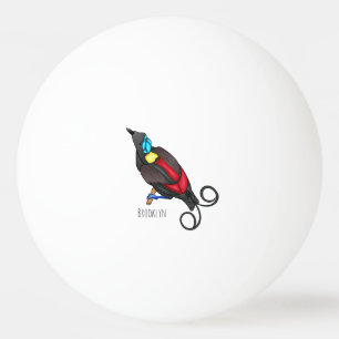 Wilson's bird-of-paradise bird cartoon  ping pong ball