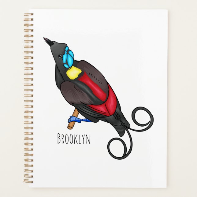 Wilson's bird-of-paradise bird cartoon planner (Front)