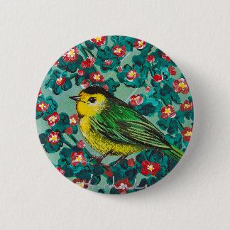 Wilson's Warbler 6 Cm Round Badge