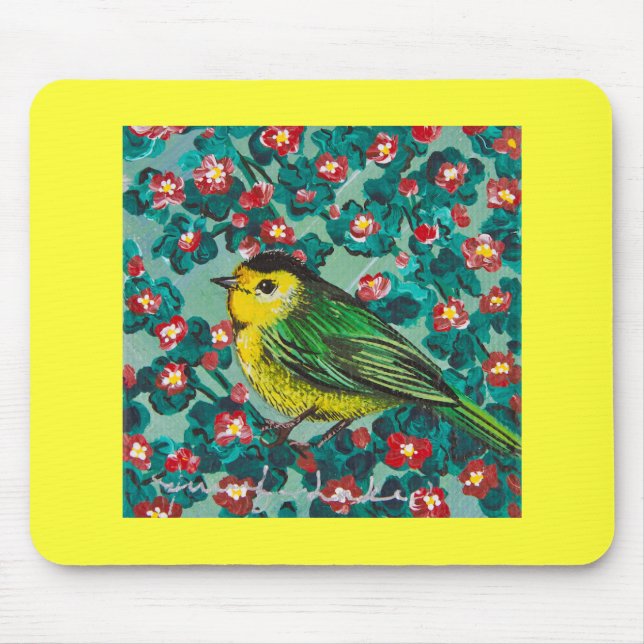 Wilson's Warbler Mouse Pad (Front)