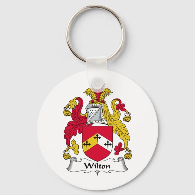 Wilton Family Crest Key Ring (Front)