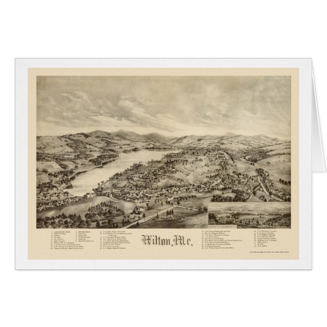 Wilton, ME Panoramic Map - 1895 (Front Horizontal)