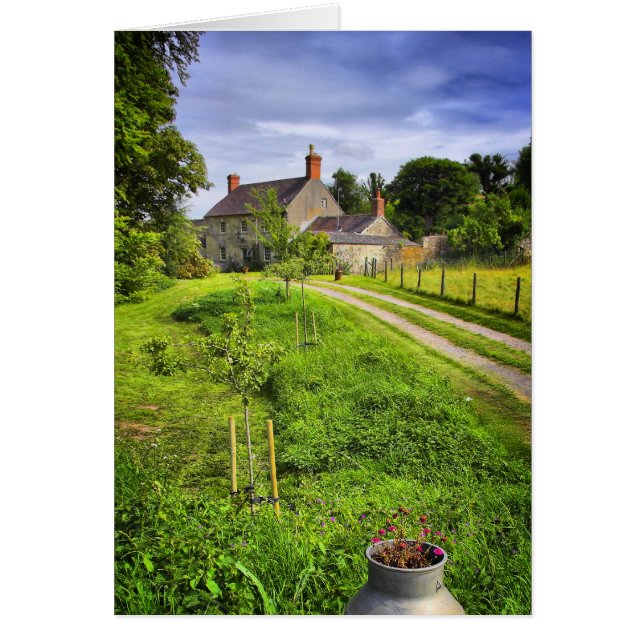 Wiltshire Farm Scene blank notelet / card (Front)