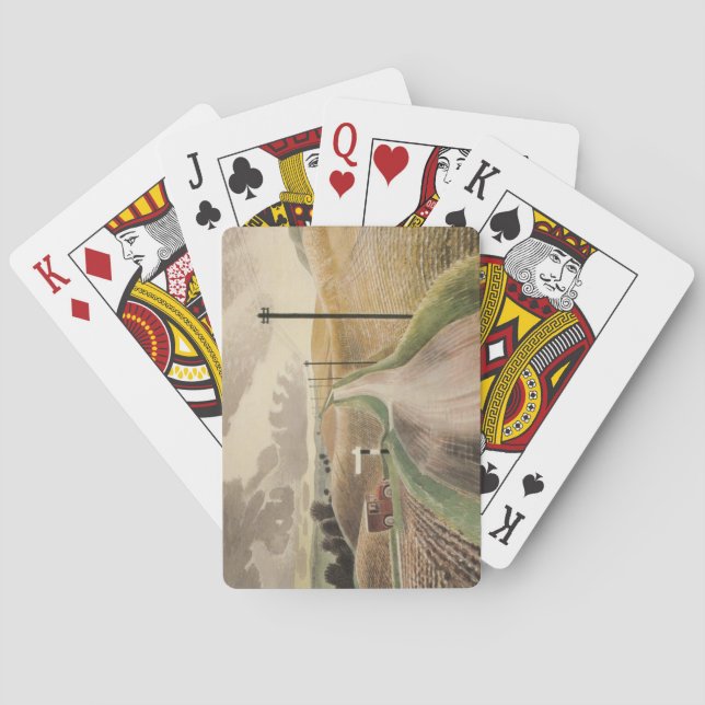 Wiltshire Landscape (by Eric Ravilious) Playing Cards (Back)