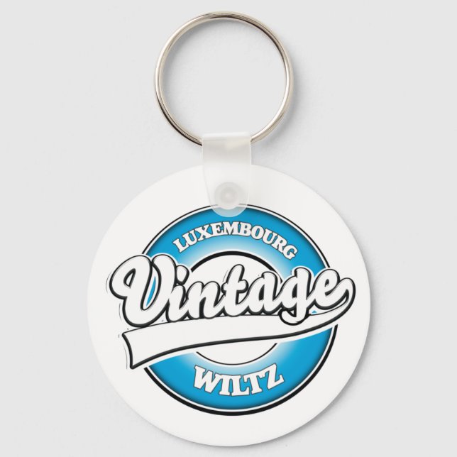 Wiltz Luxembourg retro logo Key Ring (Front)