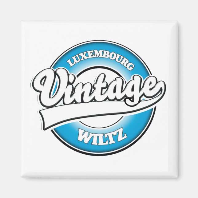 Wiltz Luxembourg retro logo Magnet (Front)