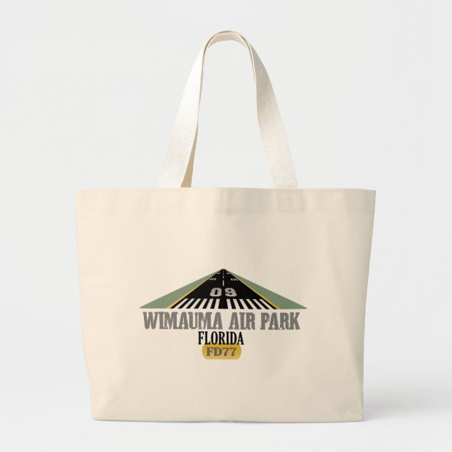 Wimauma Air Park Florida - Airport Runway Large Tote Bag (Front)