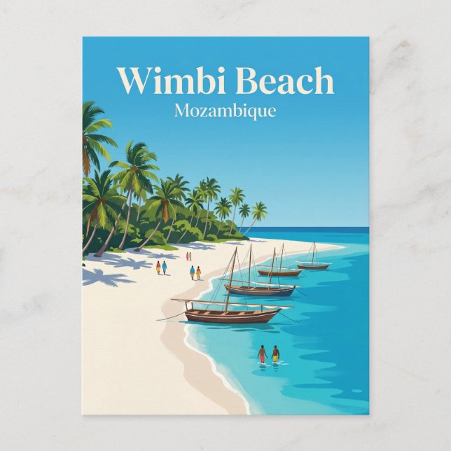 Wimbi Beach Mozambique Postcard (Front)