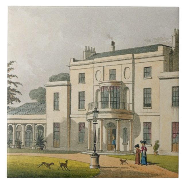 Wimbledon House, from Ackermann's 'Repository of A Tile (Front)