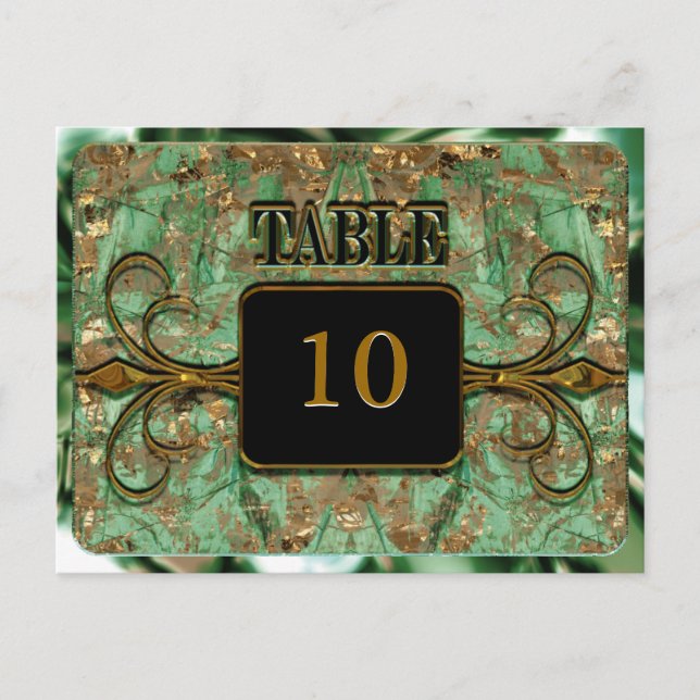 Wimbley Everet  Victorian Table Number Card (Front)