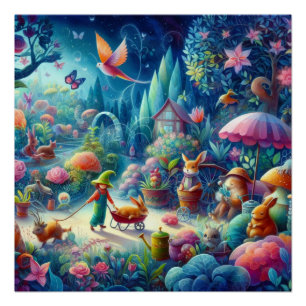 Wimsical garden  poster
