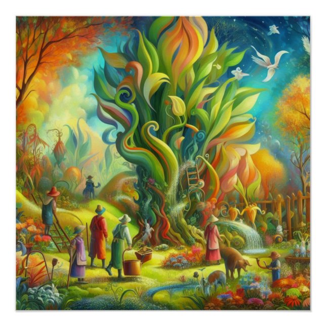 Wimsical garden  poster (Front)