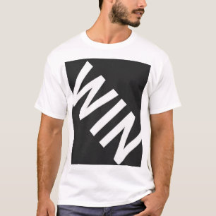 WIN Diagonal Streetwear Typography T-Shirt   Urban