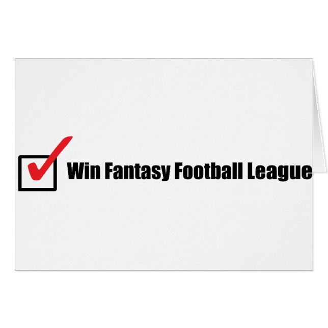 Win Fantasy Football League : Check (Front Horizontal)