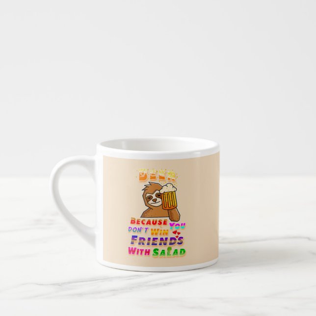 Win Friends With Beer Espresso Cup (Left)