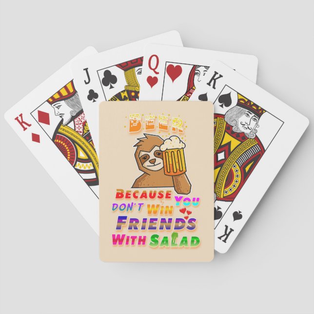 Win Friends With Beer Playing Cards (Back)