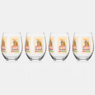 Win Friends With Beer Stemless Wine Glass