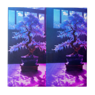 "win Ice Bonsai in Parallel Universe Ceramic Tile" Tile