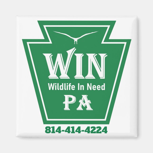 WIN LOGO Fridge Magnet (Front)