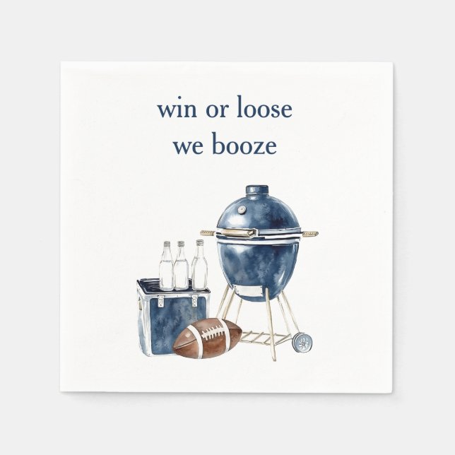 Win or Loose We Booze Napkin (Front)