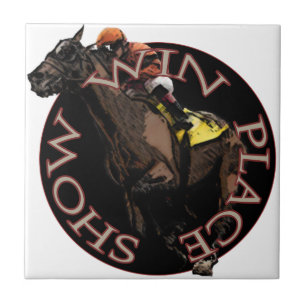 Win, Place, Show - Horse Racing Gear Tile