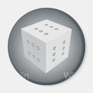 win win lucky dice magnet