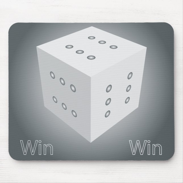 win win lucky dice mouse pad (Front)