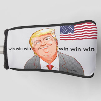 win win win。 "Donald Trump" with a lovely smile Golf Head Cover