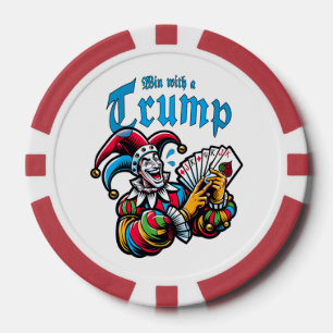 Win With A Trump - Gewinne mit einem Trumpf Poker Chips