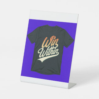 "Win Within." Pedestal Sign