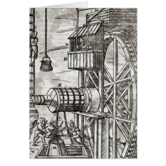 Winch for getting water from a mine (Front)