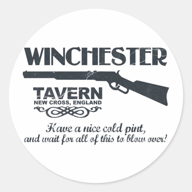 Winchester Beer Classic Round Sticker (Front)