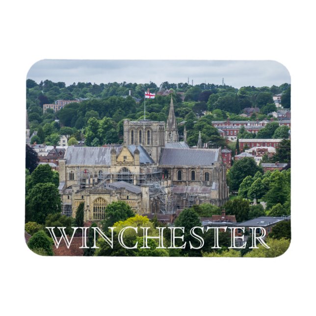Winchester Cathedral view fridge magnet (Horizontal)