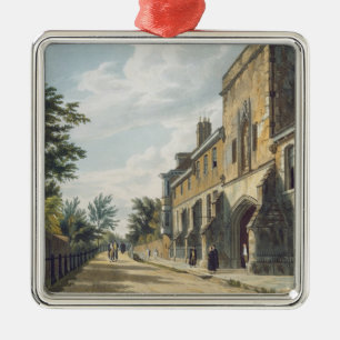 Winchester College Entrance with the Warden's Hous Metal Tree Decoration