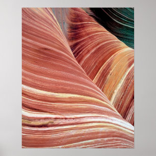 Wind and water eroded Navajo  sandstone in Poster