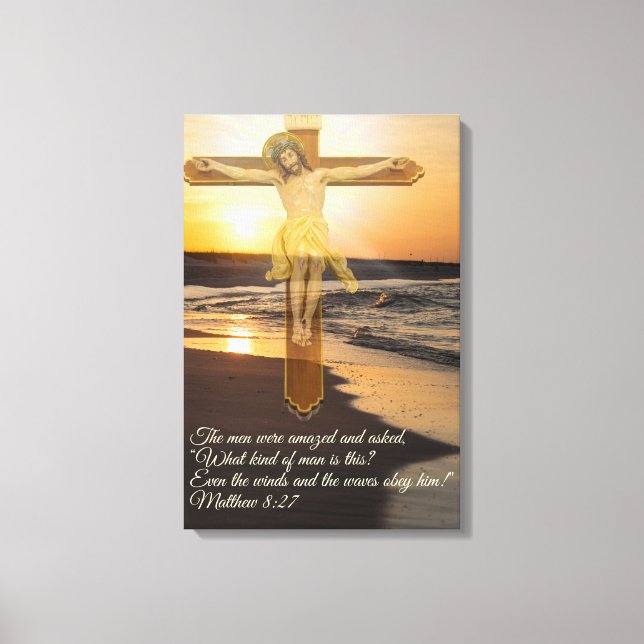 Wind And Waves Obey Him Canvas Print (Front)