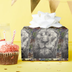 Wind Beneath My Wings Lion Butterflies Animal Art Wrapping Paper