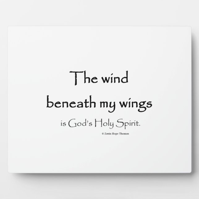 wind beneath my wings plaque (Front)