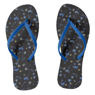 Wind Blown Floral Pattern Jandals