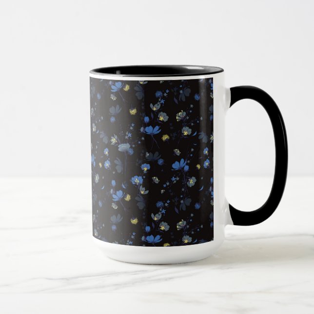 Wind Blown Floral Pattern Mug (Right)