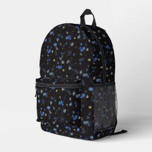 Wind Blown Floral Pattern Printed Backpack