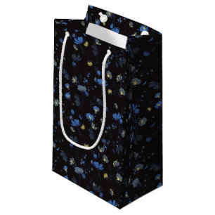 Wind Blown Floral Pattern Small Gift Bag